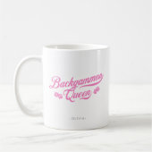 Backgammon Queen Pink Script Kaffeetasse (Links)