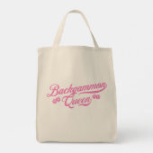 Backgammon Queen Pink Script Tragetasche (Rückseite)