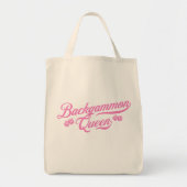 Backgammon Queen Pink Script Tragetasche (Vorne)