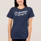 Backgammon Queen Script Tri-Blend Shirt (Vorderseite)