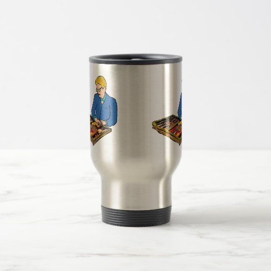 Backgammon Reisebecher (Mittel)