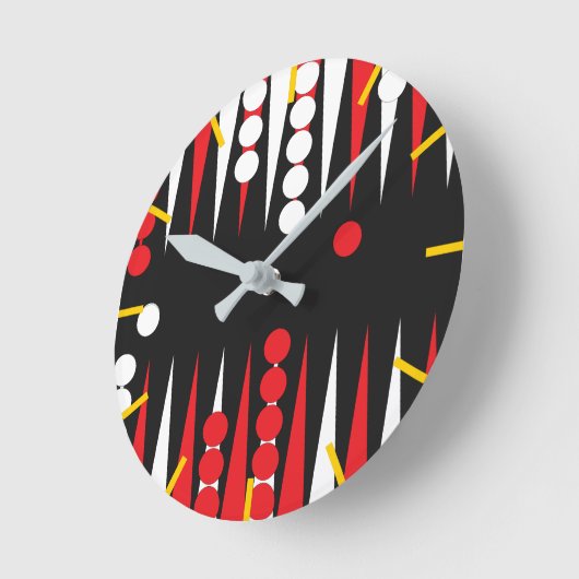 Backgammon Runde Wanduhr (Winkel)