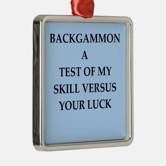 Backgammon Silbernes Ornament (Rechts)