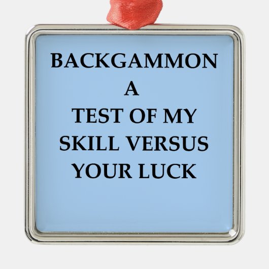 Backgammon Silbernes Ornament (Vorne)