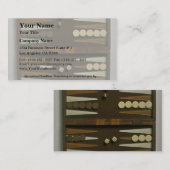 Backgammon-Spielbrett Visitenkarte (Vorne/Hinten)