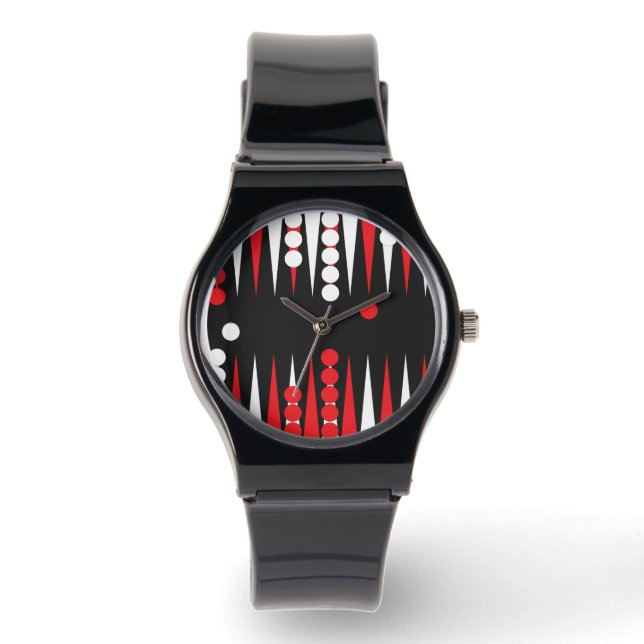 Backgammon-Spieler Armbanduhr (Vorderseite)
