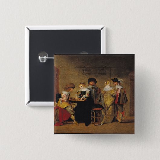 Backgammon-Spieler Button (Vorne & Hinten)