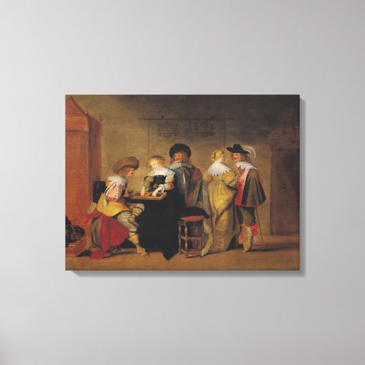 Backgammon-Spieler Leinwanddruck (Vorderseite)