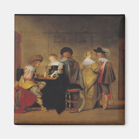 Backgammon-Spieler Magnet (Vorne)