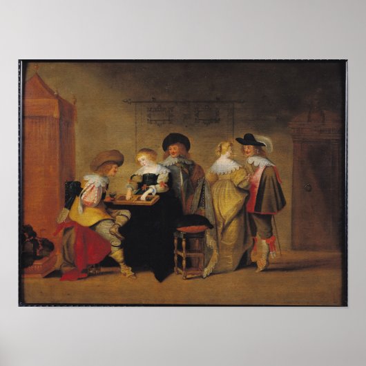 Backgammon-Spieler Poster (Vorne)