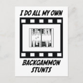Backgammon Stunts Postkarte (Vorderseite)
