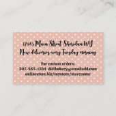 Backgebäck Koch Kuchen Kekse Visitenkarte (Rückseite)