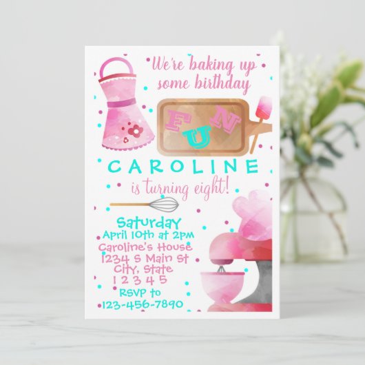 Backgeburt Einladung (Stehend Vorderseite)