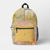 Backgelbe und orangefarbene Frühlingshügel Hinterg Bedruckter Rucksack (Vorderseite)