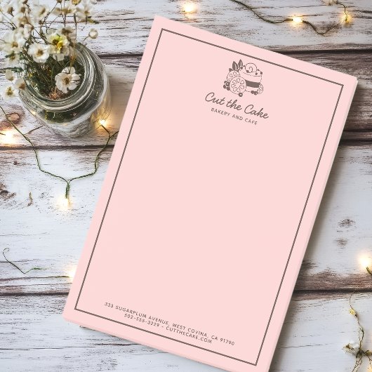 Backgeschäft mit Cake-Logos Post-it Klebezettel