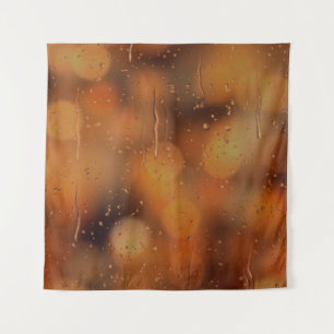 Background bokeh rain light blur wandteppich
