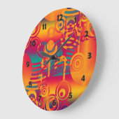 Background Composing - Modern Colorful Circle Große Wanduhr (Winkel)