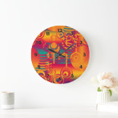 Background Composing - Modern Colorful Circle Große Wanduhr (Zuhause)