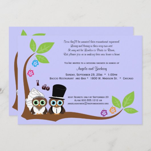 Background-Dusche für Braun- und Gartenmöbel Einladung (Vorne/Hinten)