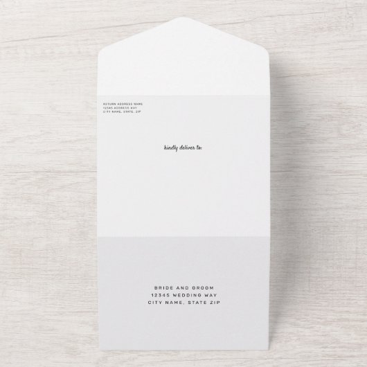 Background Foto Minimale Hochzeit All In One Einladung (Außenbereich)