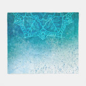 Background mandala grunge pattern fleecedecke (Vorderseite (Horizontal))