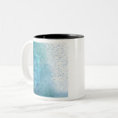 Background Mandala Grunge Pattern Text Green Zweifarbige Tasse (Vorderseite Links)