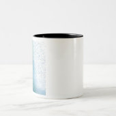 Background Mandala Grunge Pattern Text Green Zweifarbige Tasse (Mittel)