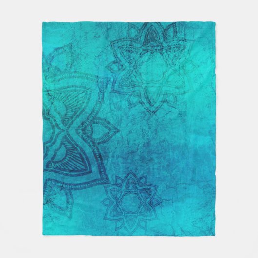 Background mandala grunge texture fleecedecke (Vorderseite)