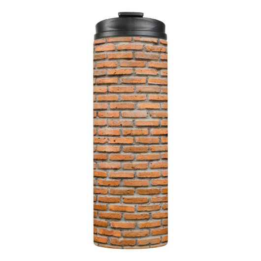 Background of old vintage brick wallaging, antique thermosbecher (Vorderseite)
