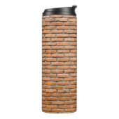 Background of old vintage brick wallaging, antique thermosbecher (Nach links gedreht)