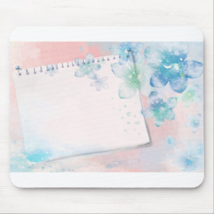 Background Paper Stationery Gästebuch Pink Blue. Mousepad