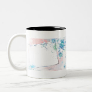 Background Paper Stationery Gästebuch Pink Blue. Zweifarbige Tasse