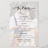 Background-Skriptmenü für Hochzeiten im Foto (Vorderseite)