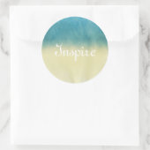 Background- Texture Watercolor Paper Runder Aufkleber (Tasche)