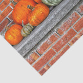 Background von Autumn Pumpkins Bright Orange Brick Seidenpapier (Ausschnitt)