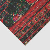 Background von Autumn Pumpkins Red Black Brick Seidenpapier (Ausschnitt)