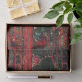 Background von Autumn Pumpkins Red Black Brick Seidenpapier (Geschenk)