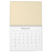 Background von Cream Beige auf einem Kalender (Feb 2027)
