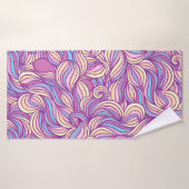 Background with abstract doodle waves badehandtuch (Badehandtuch)