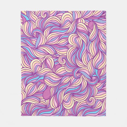 Background with abstract doodle waves  fleecedecke (Vorderseite)