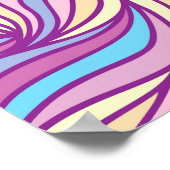 Background with abstract doodle waves  poster (Ecke)