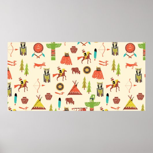 background with American Indians Poster (Vorne)