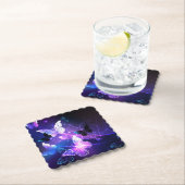 Background with Night Butterflies Untersetzer (Vor Ort)