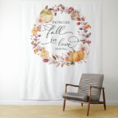 Background Wreath Pumpkin Fall Brautparty Hintergr Wandteppich (Beispiel)