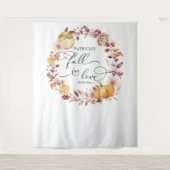Background Wreath Pumpkin Fall Brautparty Hintergr Wandteppich (Vorderseite)