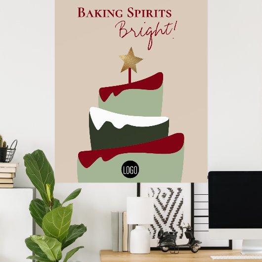 Backgruben helle Bäckerei Spaß Weihnachten Poster (Heimbüro)