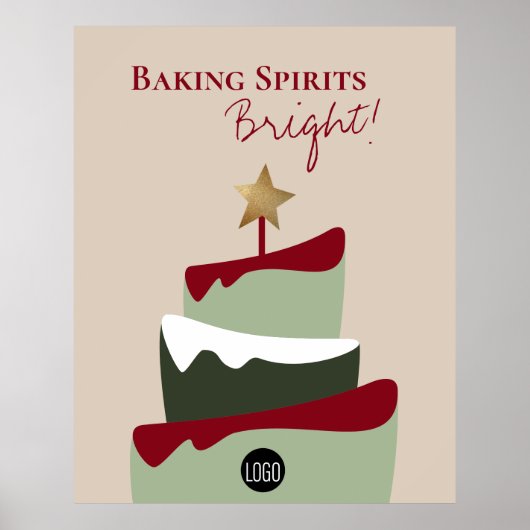Backgruben helle Bäckerei Spaß Weihnachten Poster (Vorne)