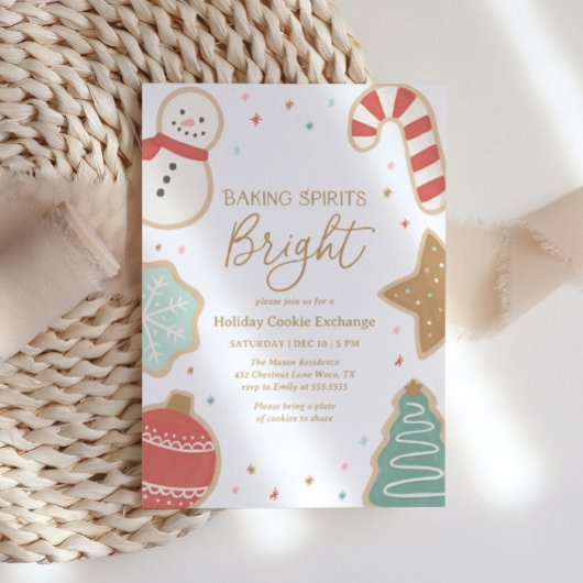 Backgummi Bright Christmas Cookie Exchange Einladung