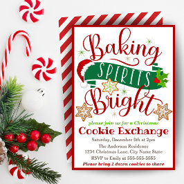 Backgummi Bright Christmas Cookie Exchange Einladung