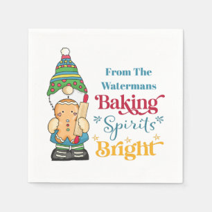 Backgummi Bright Monogram Weihnachten Serviette